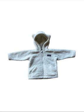 Patagonia Furry Friends White Full Zip Hoodie 6-12 Months